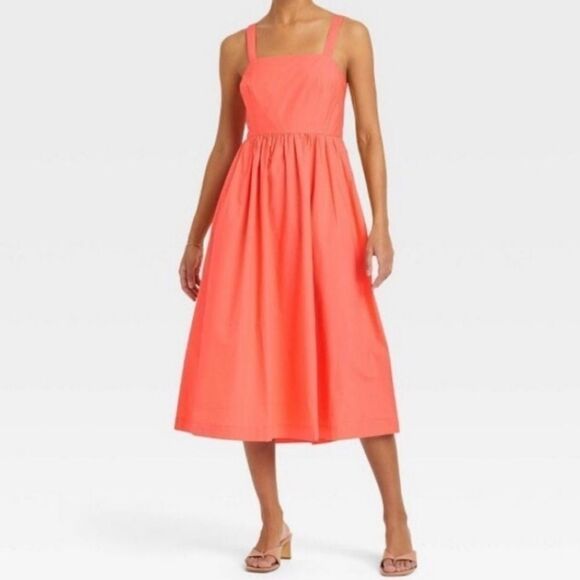 NWT A New Day  Persimmon  Sun Dress.  Coastal Cowgirl,  Tomato Girl,  Twee - Picture 1 of 12